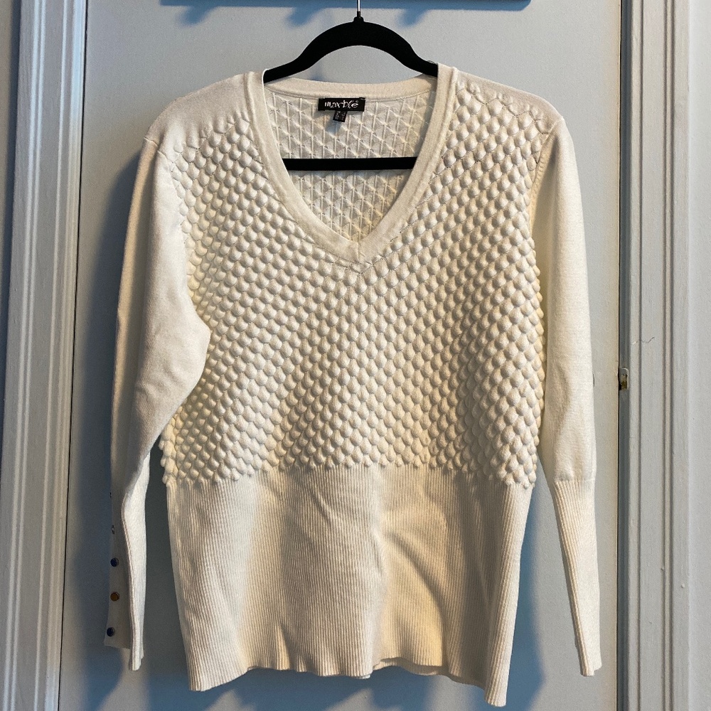 Marble V-neck sweater size L, 72% viscose - Picture 1 of 4